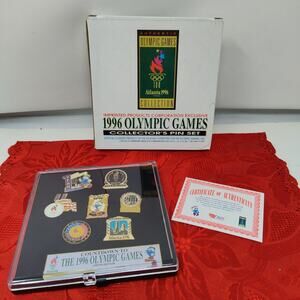 Olympic Games Collector's Pin 1996 Atlanta Olympics Set of 7 pins New With Box